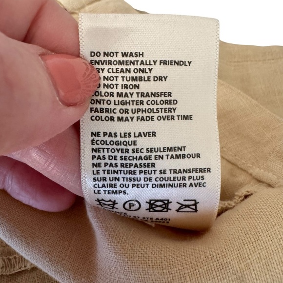 L’AGENCE - Dolly Crop Linen Blazer in Sand Sz S - Picture 10 of 10